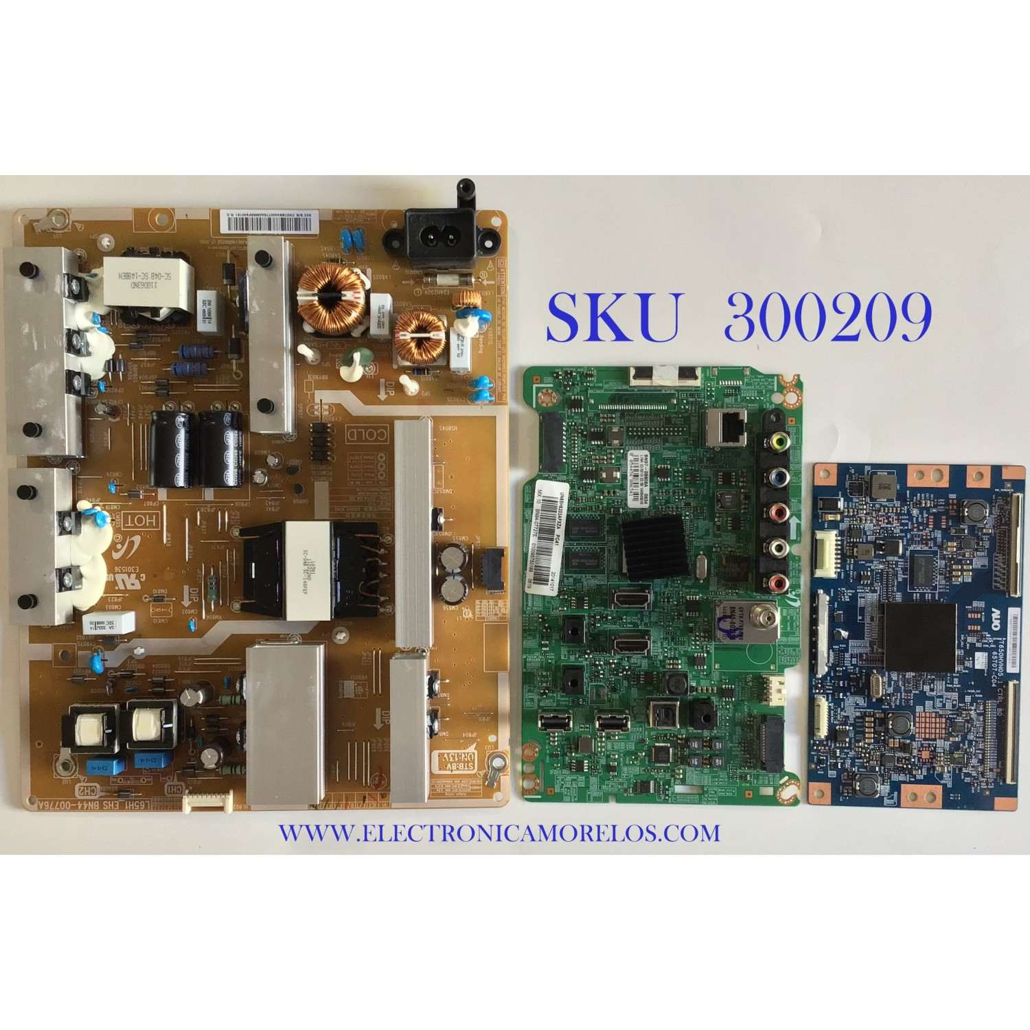 KIT DE TARJETAS  PARA TV SAMSUNG / MAIN BN94-07727E / BN41-02245A / FUENTE BN44-00776A / L65H1_EHS / T-CON 5565T07C06 / 65T07-C04 / PANEL CY-DF650CGAV2H / MODELO UN65H6203AFXZA MH01